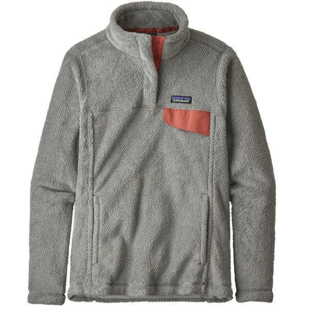 Patagonia Gray Fleece with Pink Trim